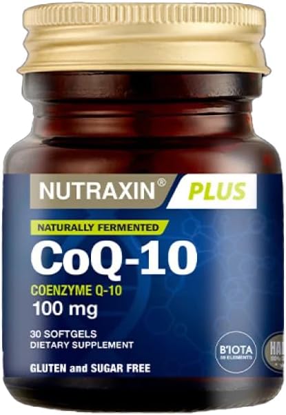 Nutraxin CoQ10 100mg Ubiquinone Capsules: Cellular Energy, Antioxidant, Heart Support (30)