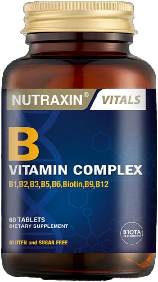 Nutraxin B Vitamin Complex 60 Tablets: Energy, Nerve, Skin Support