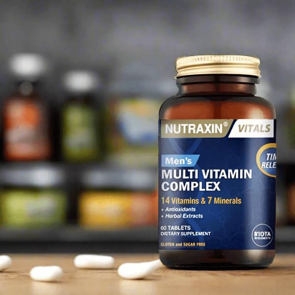 Nutraxin Men's Advanced Daily Multi Vitamin Complex – 60 Tablets for Energy & Wellness Support