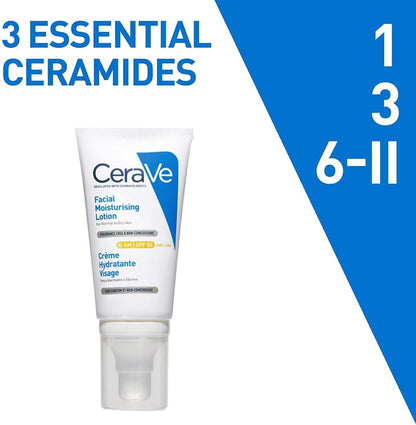 CeraVe AM Facial Moisturizer SPF50: Daily Hydrating Protection for Normal to Dry Skin