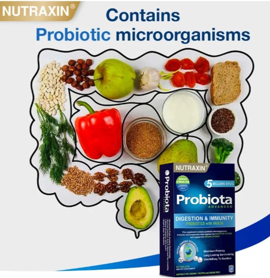 Nutraxin Probiota Advanced 60 Tablets for Digestive & Immune Health Support