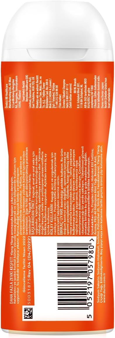 Durex Ylang Ylang 2-in-1 Sensual Lubricant & Massage Gel 200ml