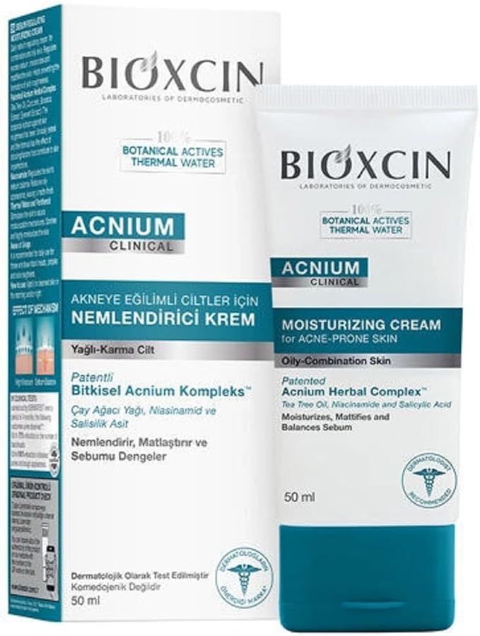 Bioxcin Acnium Balancing Moisturizer Cream 50ml for Oily Acne-Prone Skin