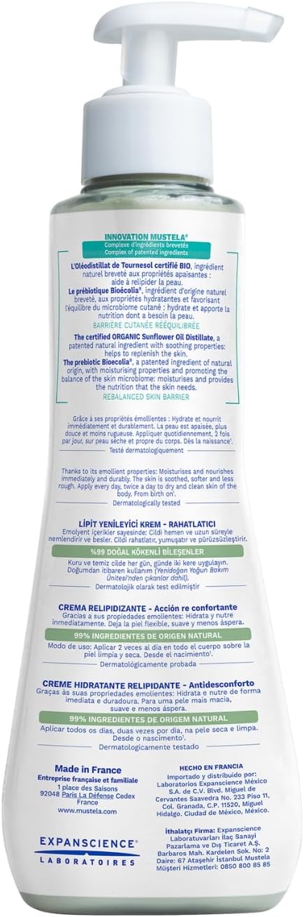 Mustela Stelatopia+ Organic Lipid-Replenishing Cream for Eczema & Dry Skin 300ml