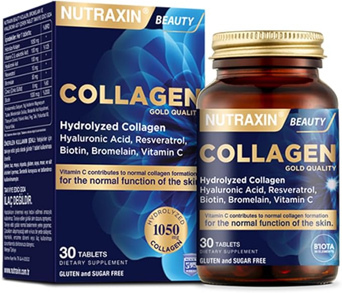 Nutraxin Gold Quality Hydrolyzed Collagen Tablets: Skin, Hair, Nail Renewal
