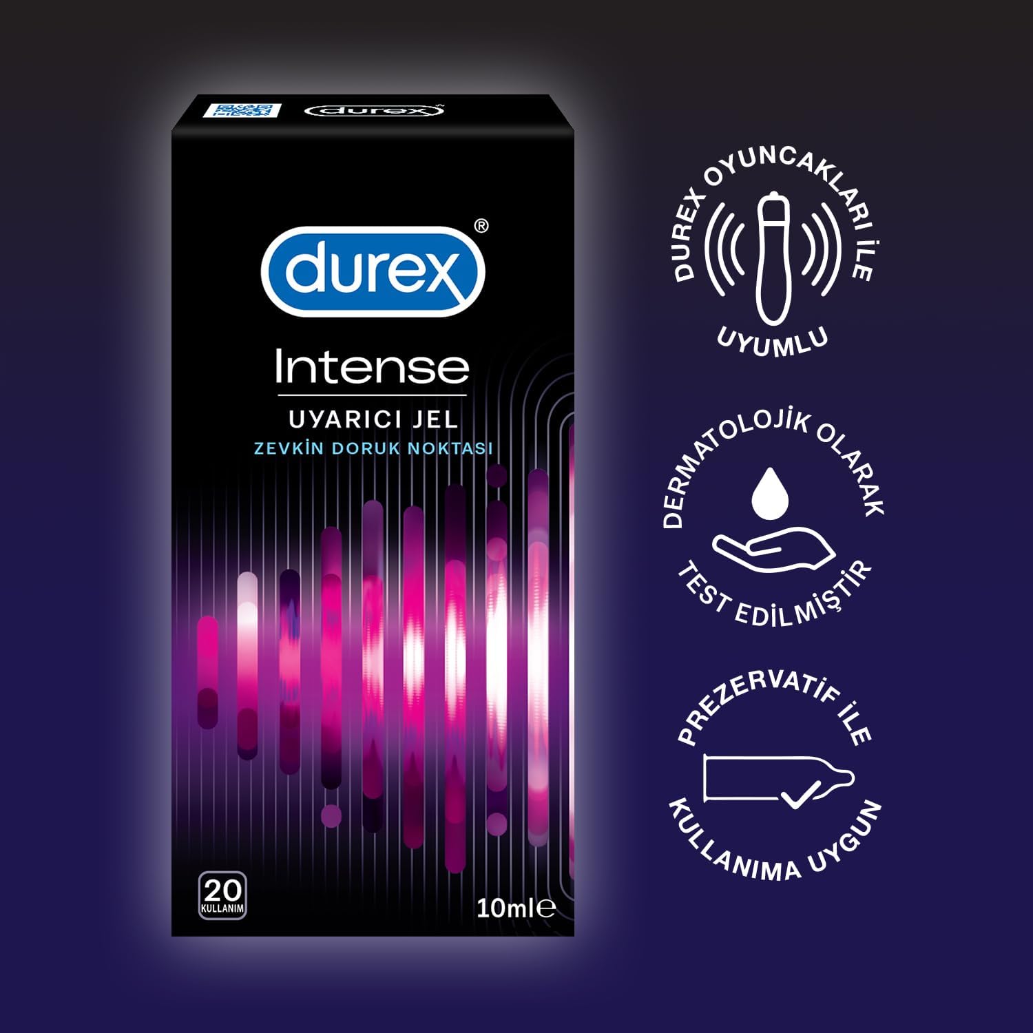 Durex Intense Stimulating Gel 10ml for Enhanced Female Pleasure and Sensitivity