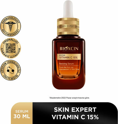 BIOXCIN Ester C 15% Niacinamide 2% Brightening Revitalizing Facial Serum