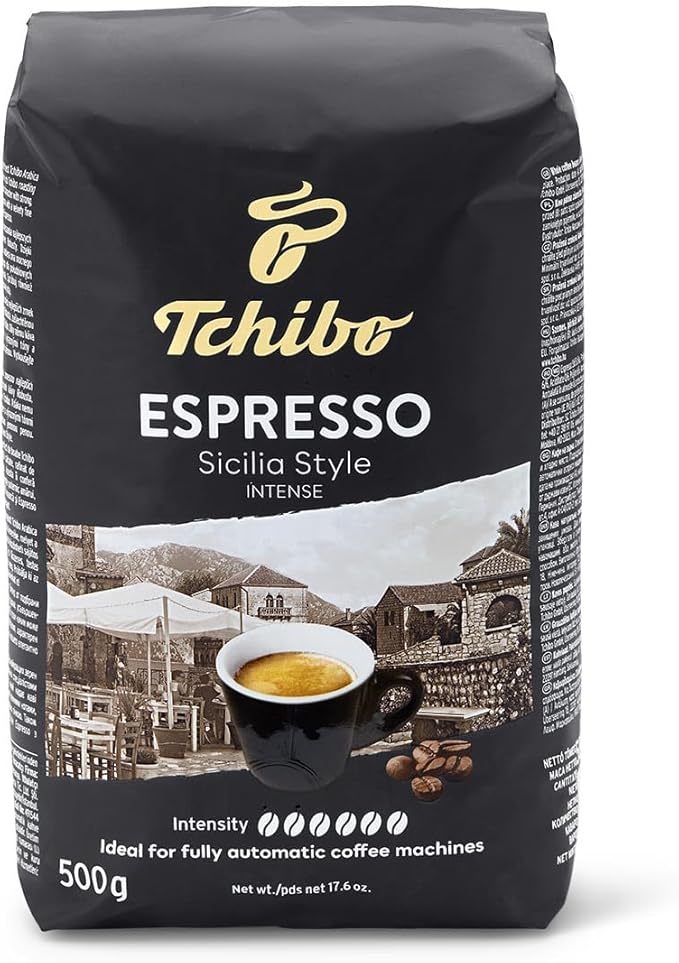 Tchibo Espresso Sicilia Style 500g Whole Bean Coffee - Dark Roast, Chocolate Aroma