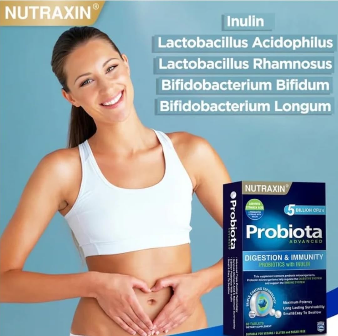 Nutraxin Probiota Advanced 60 Tablets for Digestive & Immune Health Support