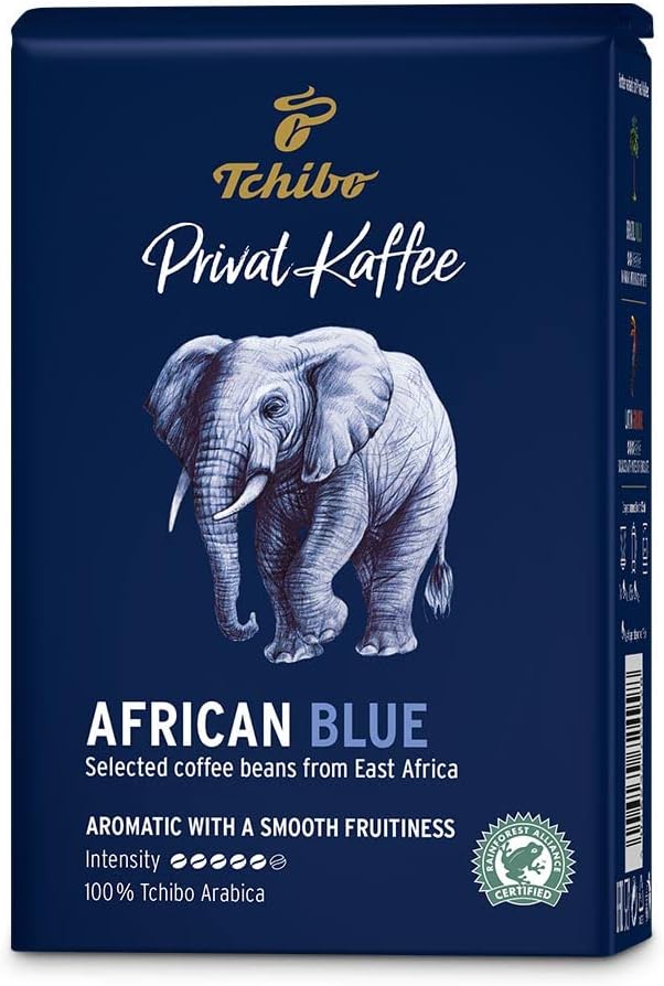 Tchibo Privat Kaffee African Blue Ground Filter Coffee 250g - Floral Berry Aroma