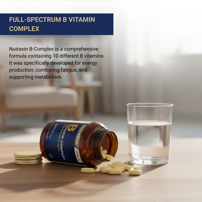Nutraxin B Vitamin Complex 60 Tablets: Energy, Nerve, Skin Support