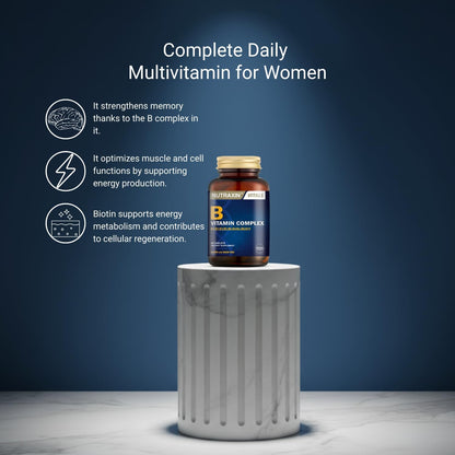 Nutraxin B Vitamin Complex 60 Tablets: Energy, Nerve, Skin Support