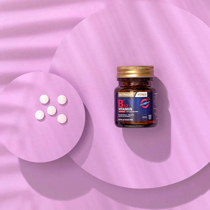 Nutraxin B12 1000mcg Methylcobalamin Sublingual Tablets: Vegan, Fast-Absorbing, 60 Count