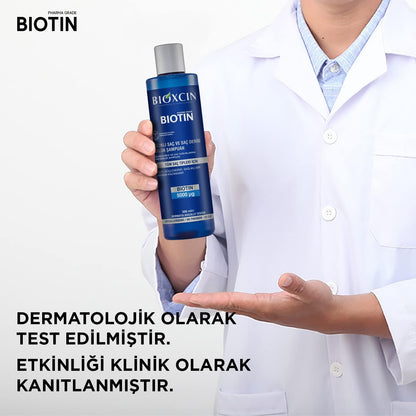 Bioxcin Biotin Daily Shampoo: Healthy Hair & Scalp, 300ml Volume & Strength