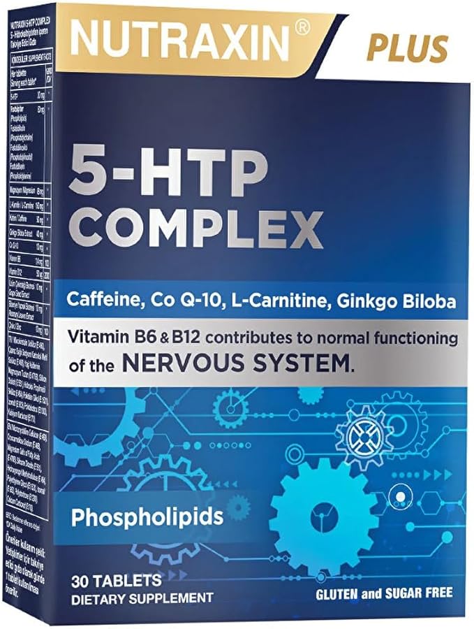 Nutraxin 5-HTP Complex 30 Tablets: Mood, Energy, Focus Support Supplement