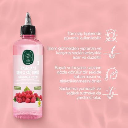 Eyüp Sabri Tuncer Hair Tonic with Raspberry Vinegar 100 ML for Shiny and Healthy Hair - Free from Parabens/Gluten.