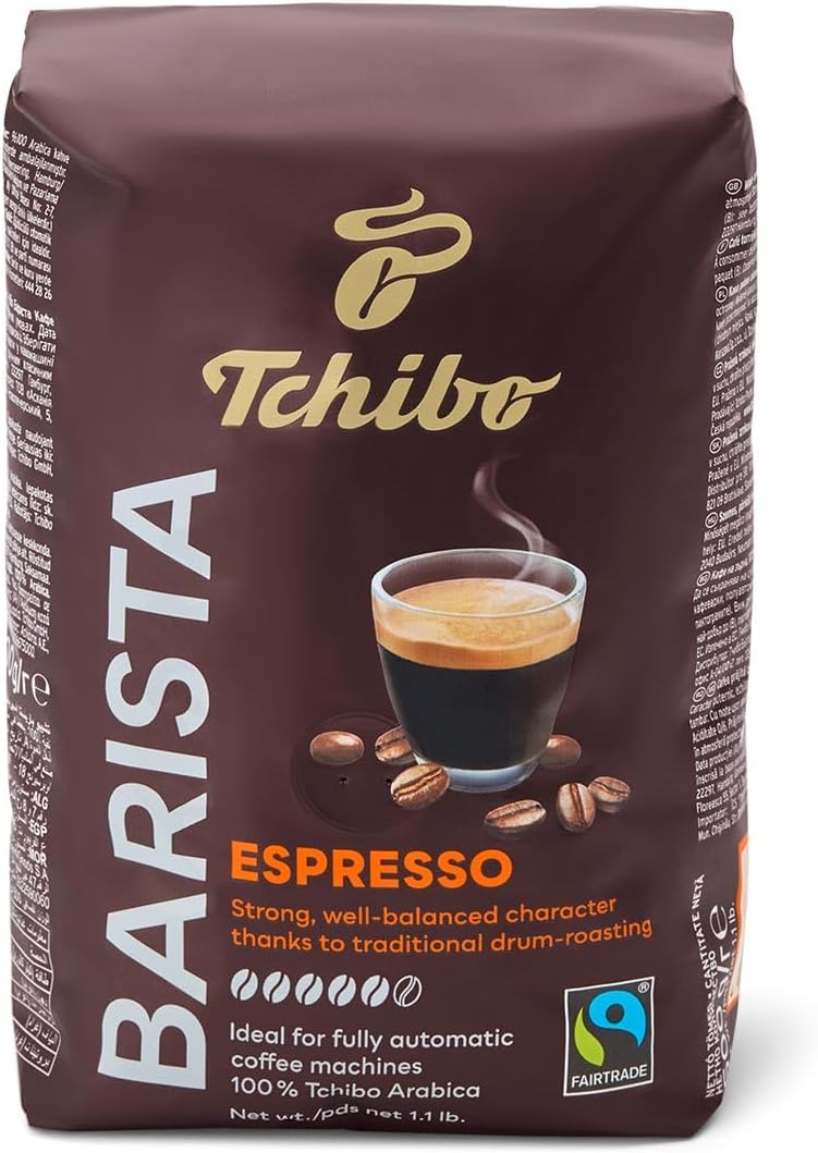 Tchibo Barista Espresso Whole Bean Coffee 500g Dark Roast Rich Flavor