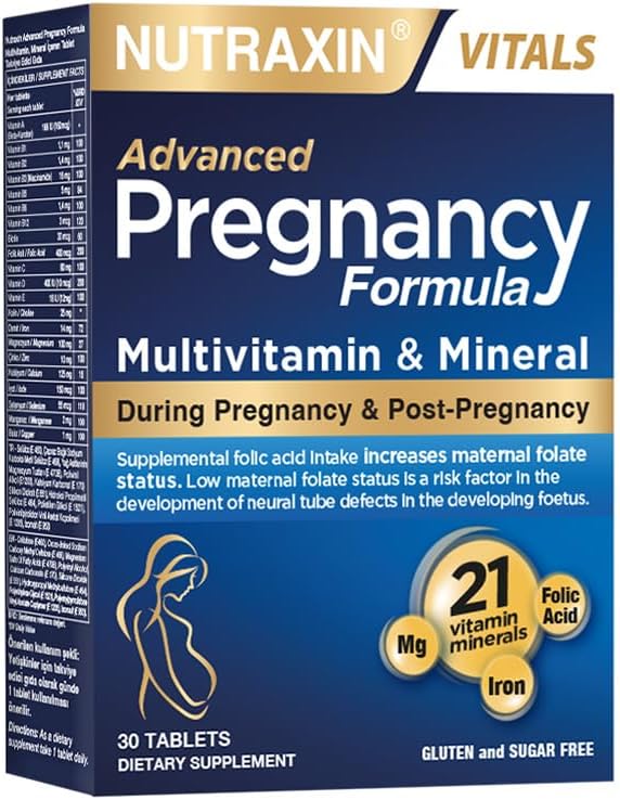 Nutraxin Pregnancy Formula: Essential 21 Vitamins Minerals for Mother & Baby