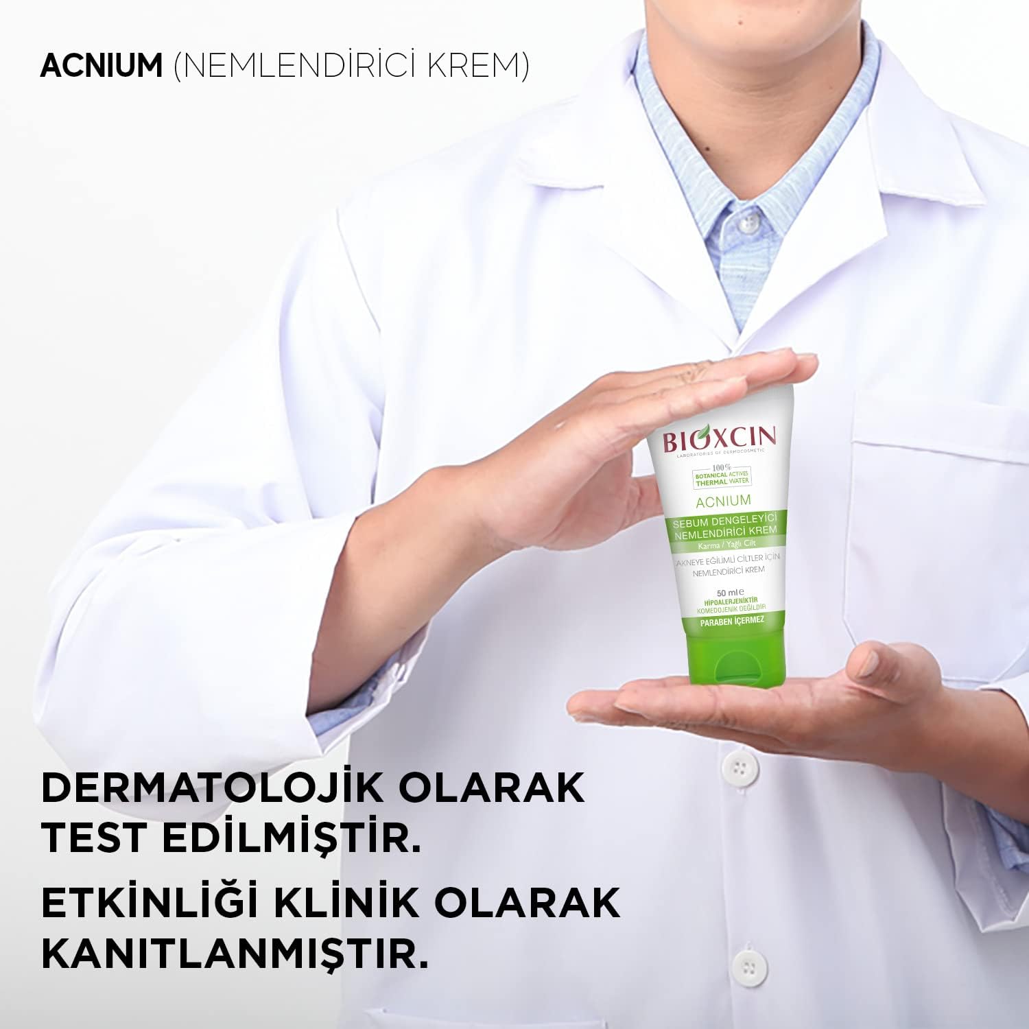 Bioxcin Acnium Balancing Moisturizer Cream 50ml for Oily Acne-Prone Skin