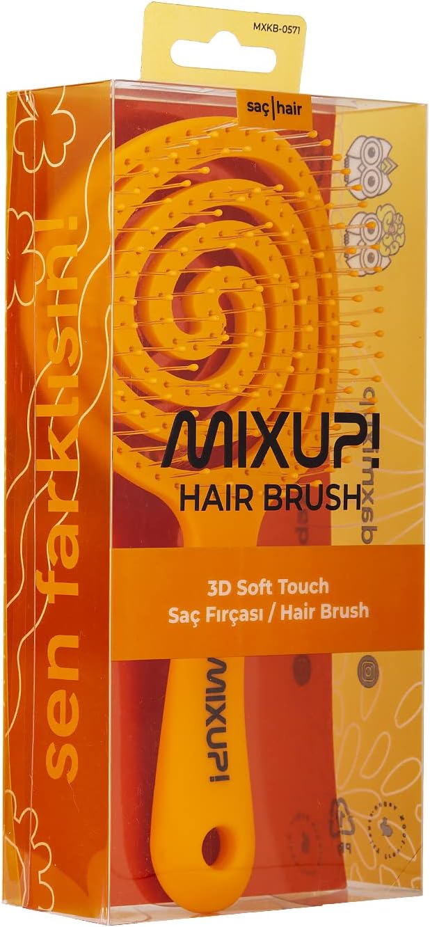Mixup! Organic Purple Soft Touch Detangling Hair Brush for Gentle Styling