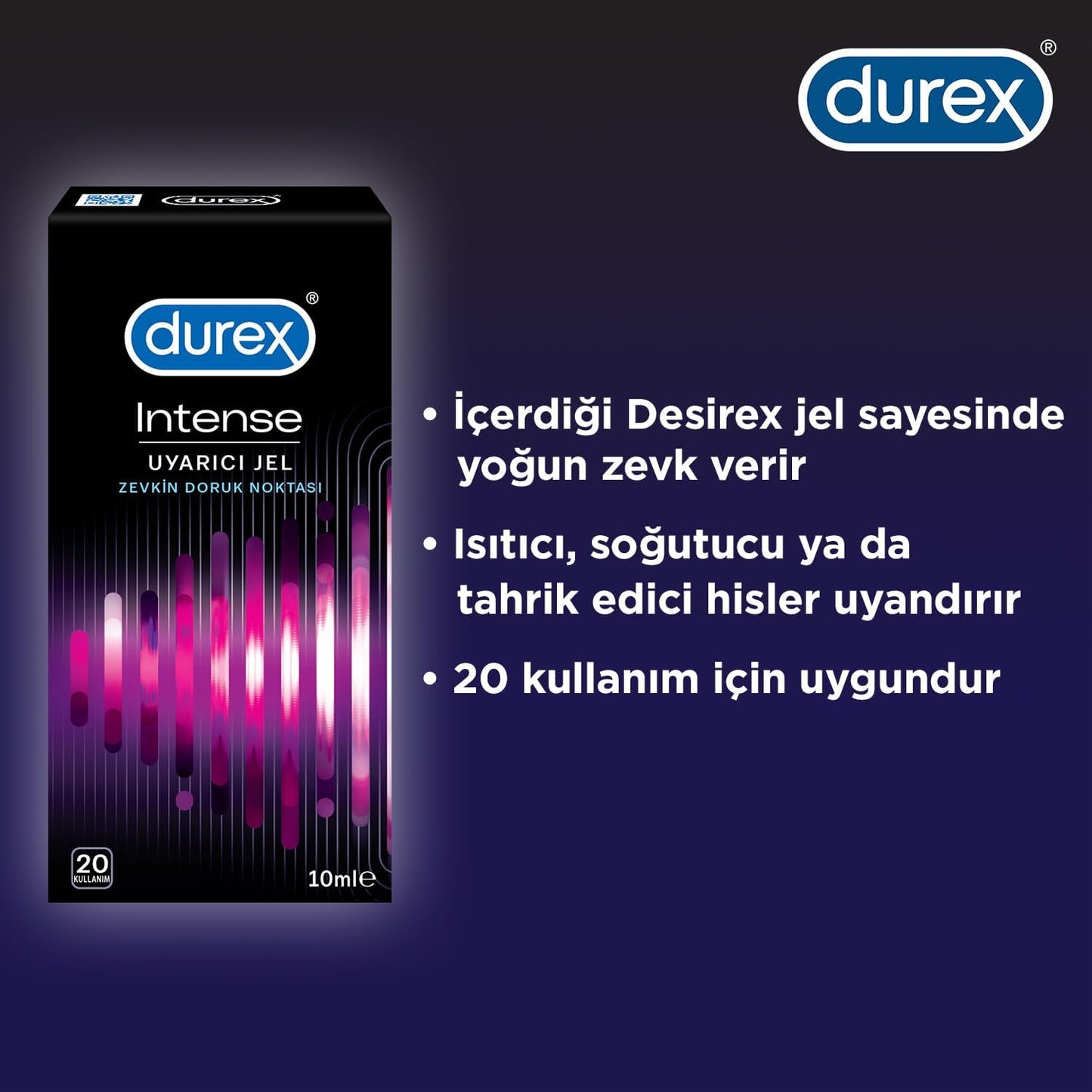 Durex Intense Stimulating Gel 10ml for Enhanced Female Pleasure and Sensitivity