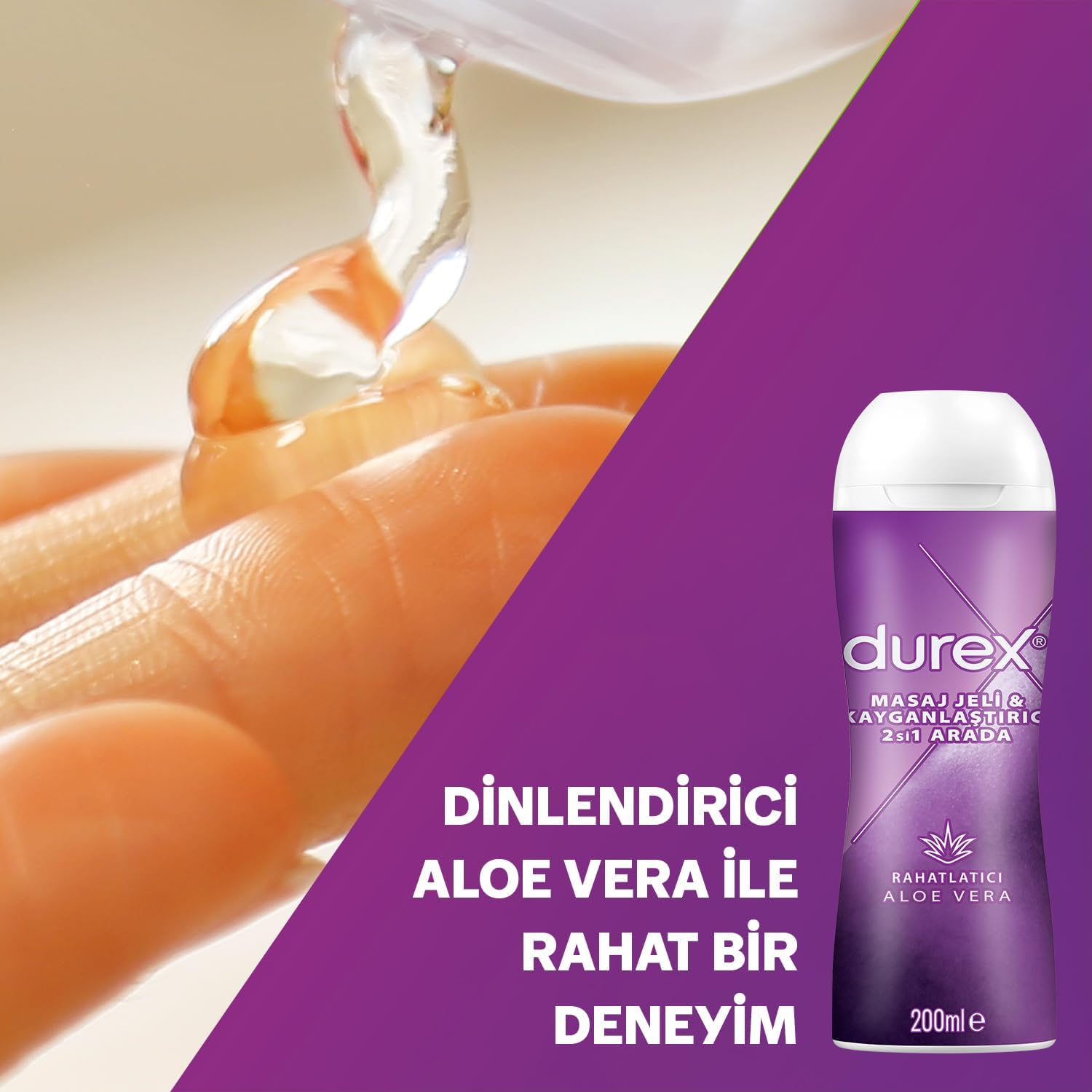 Durex Play Aloe Vera Water-Based 2-in-1 Soothing Lubricant & Massage Gel 200ml