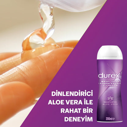 Durex Play Aloe Vera Water-Based 2-in-1 Soothing Lubricant & Massage Gel 200ml