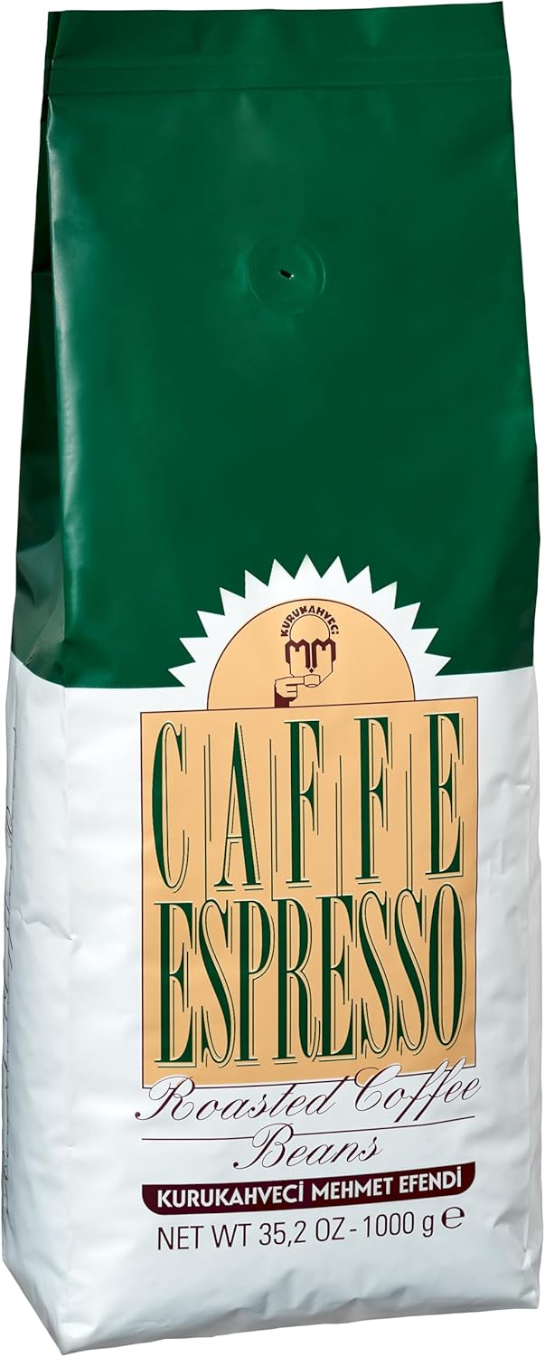 Kurukahveci Mehmet Efendi Espresso Whole Bean Coffee 1kg: Aromatic, Floral, Chocolate