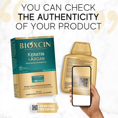 Bioxcin Keratin Argan Repairing Shampoo for Damaged, Worn, Weakened Hair 300ml