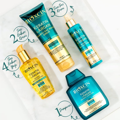 Bioxcin Keratin Argan Liquid Repair Hair Cream 150ml for Damaged Hair