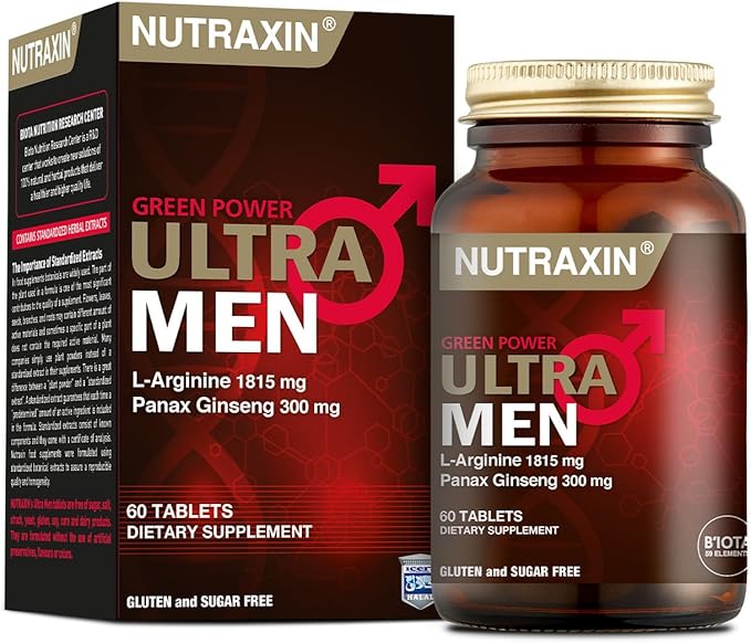 Nutraxin Ultra Men L-Arginine Green Power: Energy, Immunity, Muscle & Bone Support