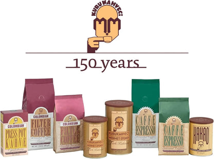 Kurukahveci Mehmet Efendi Colombian Filter Coffee 250g - Rich 100% Arabica Ground Beans