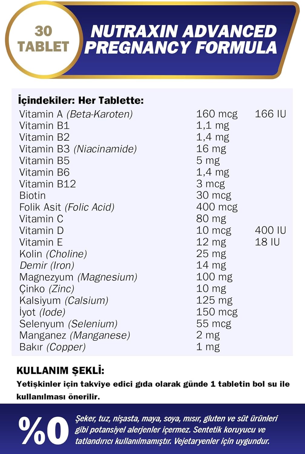 Nutraxin Pregnancy Formula: Essential 21 Vitamins Minerals for Mother & Baby