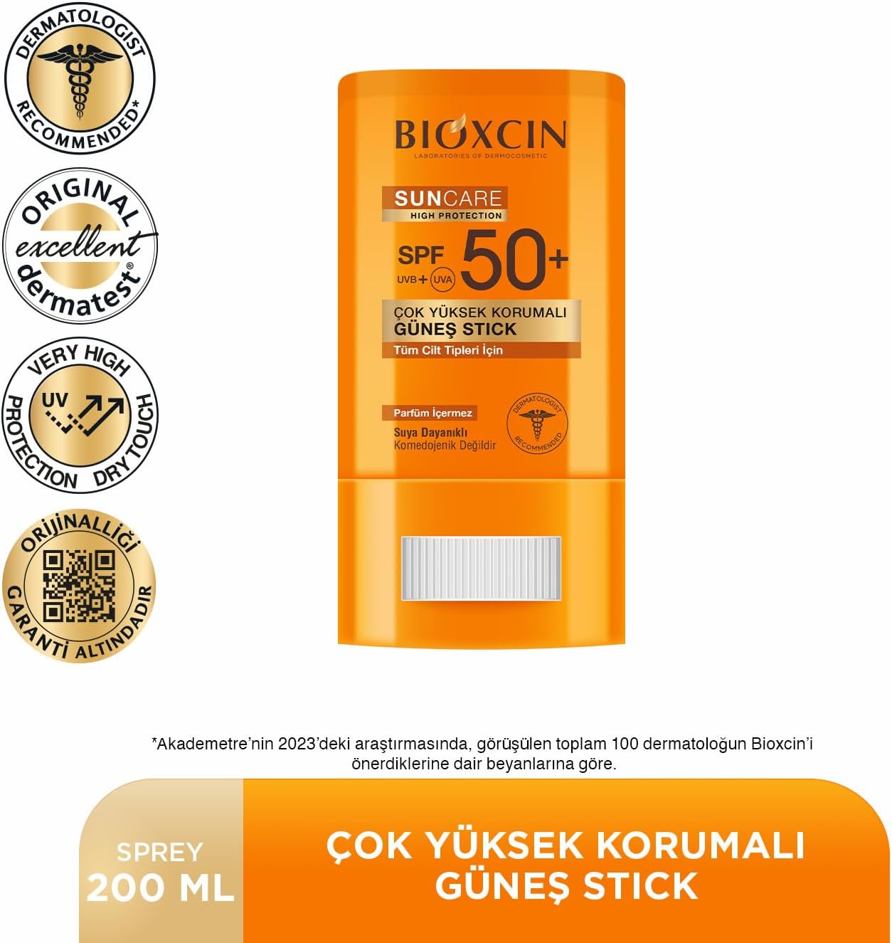 Bioxcin SPF 50 High Protection Sun Stick Sensitive Skin Water Resistant