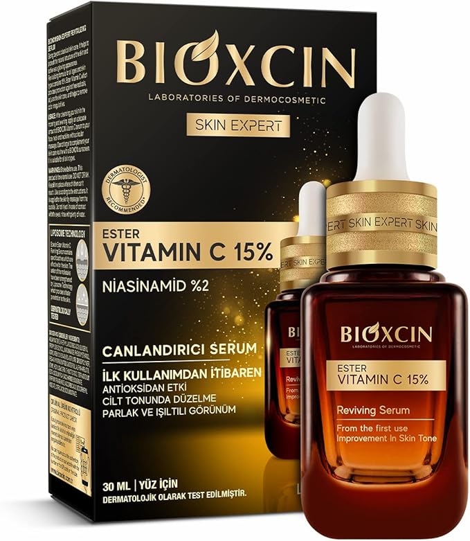 BIOXCIN Ester C 15% Niacinamide 2% Brightening Revitalizing Facial Serum