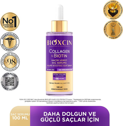 Bioxcin Collagen Biotin Extra Volume Anti-Hair Loss Serum 100ml