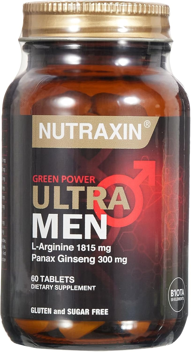 Nutraxin Ultra Men L-Arginine Green Power: Energy, Immunity, Muscle & Bone Support