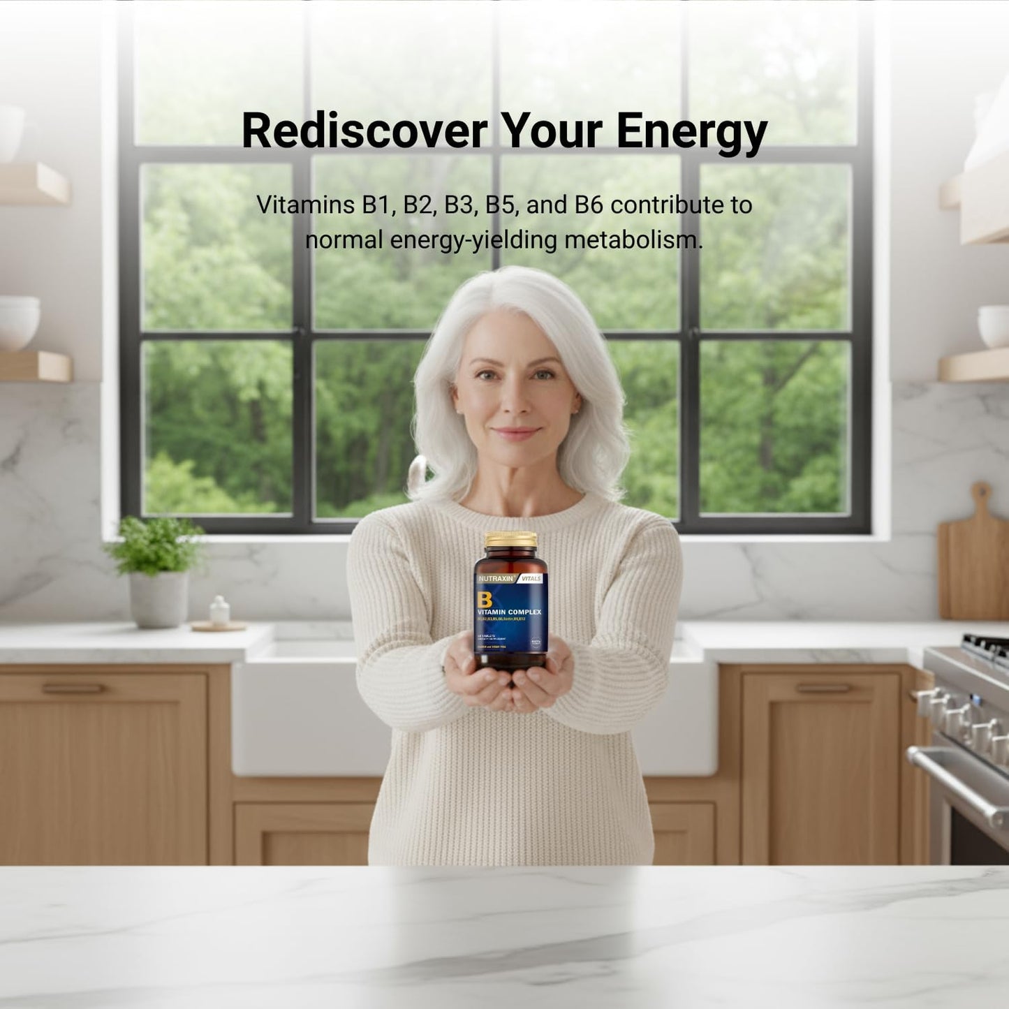 Nutraxin B Vitamin Complex 60 Tablets: Energy, Nerve, Skin Support