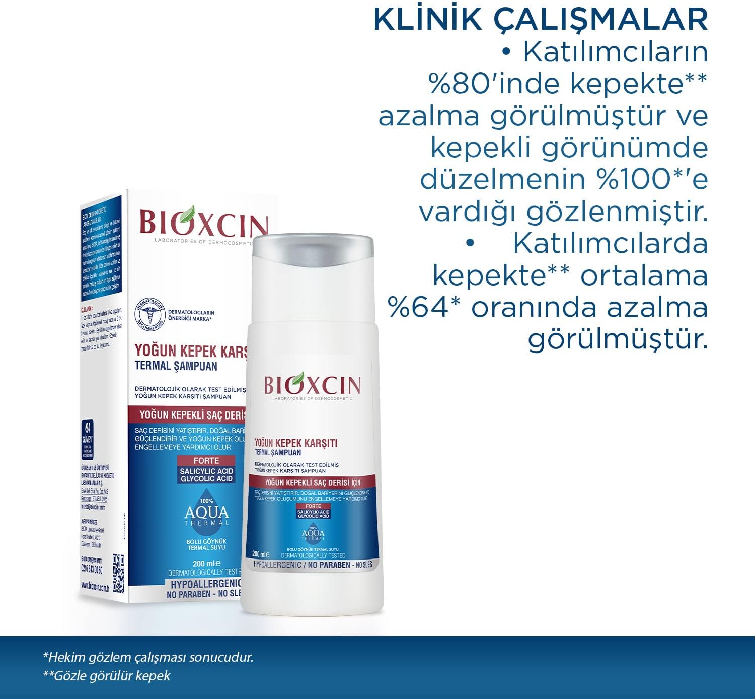 Bioxcin Aqua-Thermal Intensive Anti-Dandruff Shampoo with Probiotics & Thermal Water, 200ml