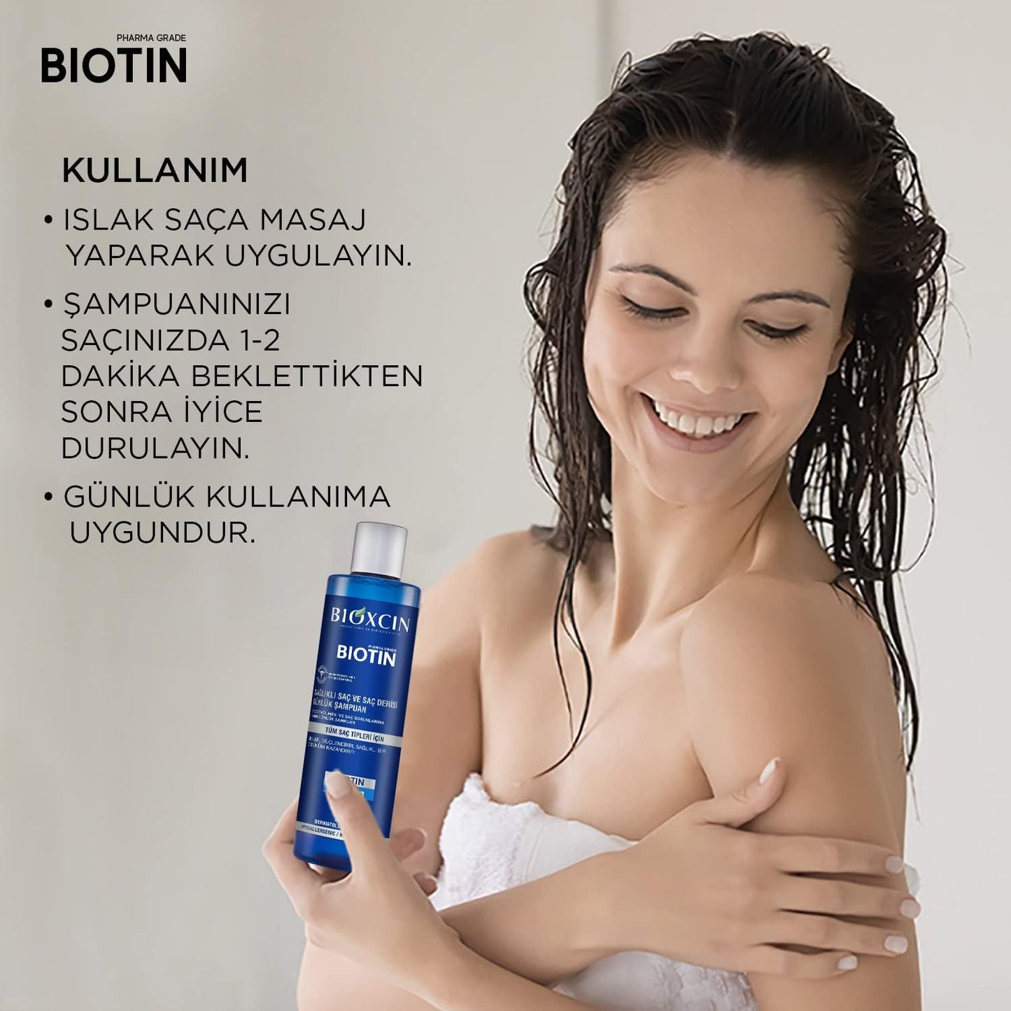 Bioxcin Biotin Daily Shampoo: Healthy Hair & Scalp, 300ml Volume & Strength