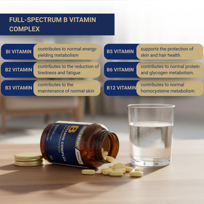 Nutraxin B Vitamin Complex 60 Tablets: Energy, Nerve, Skin Support