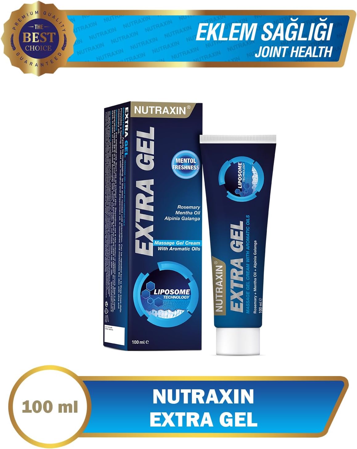 Nutraxin Extra Gel: Advanced Joint & Muscle Relief with Glucosamine, Chondroitin, Liposome Technology, 100ml