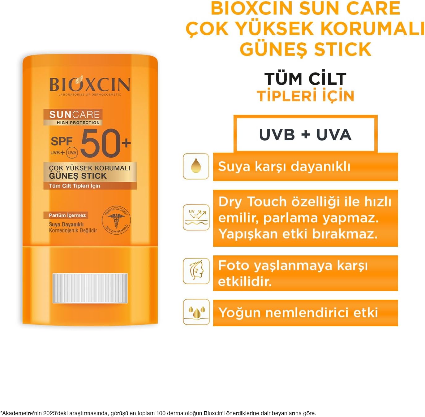 Bioxcin SPF 50 High Protection Sun Stick Sensitive Skin Water Resistant