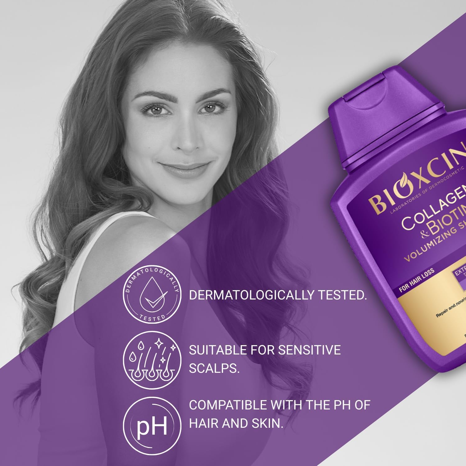 شامبو بيوكسين بالكولاجين والبيوتين لزيادة كثافة الشعر الرقيق والحساس 300 مل | يعزز الامتلاء والقوة