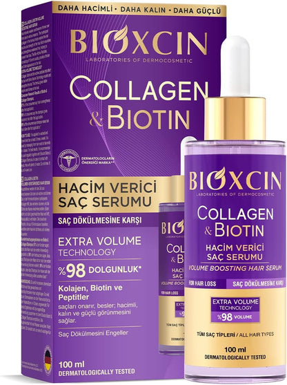 Bioxcin Collagen Biotin Extra Volume Anti-Hair Loss Serum 100ml