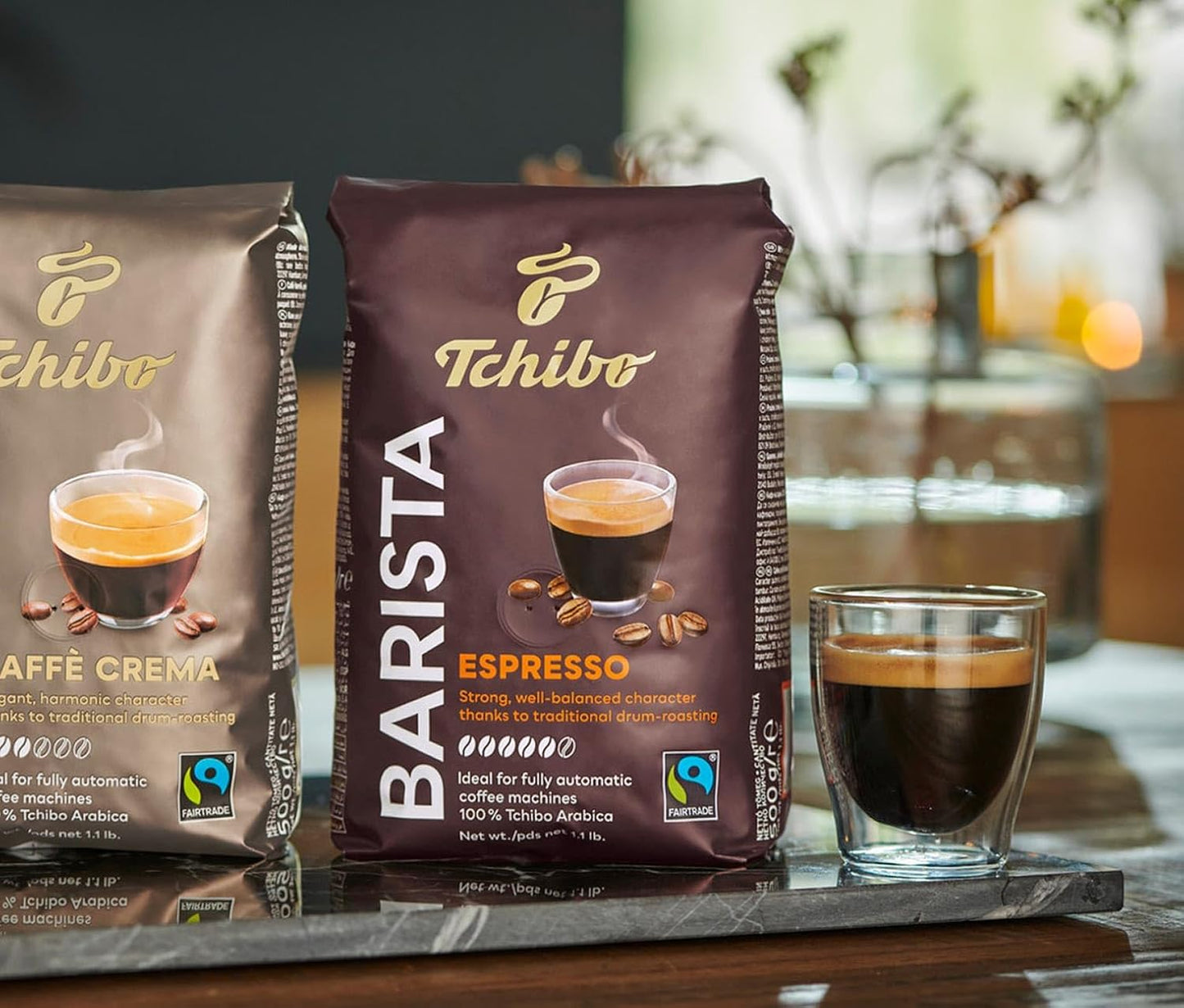 Tchibo Barista Espresso Whole Bean Coffee 500g Dark Roast Rich Flavor