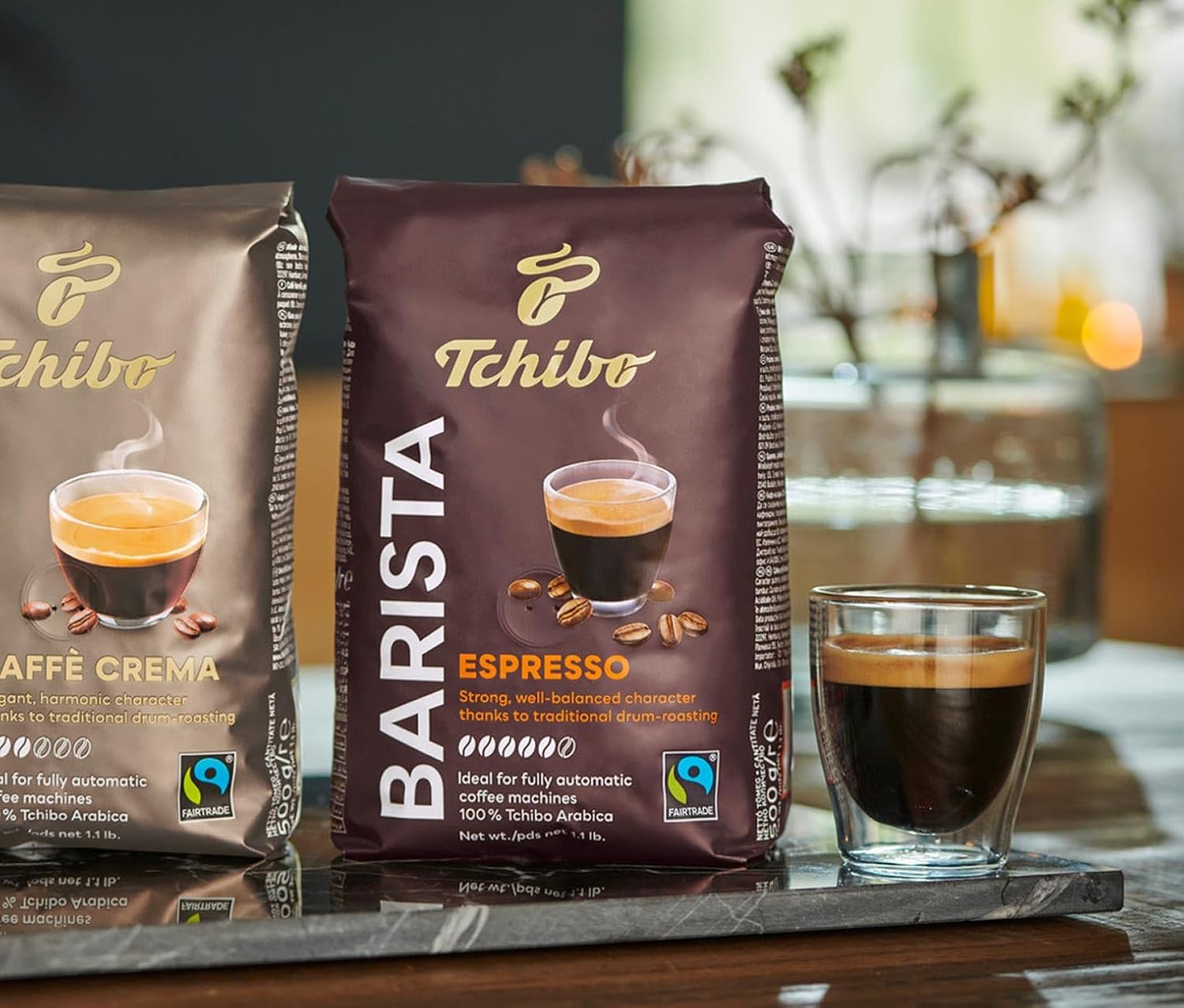 Tchibo Barista Espresso Whole Bean Coffee 500g Dark Roast Rich Flavor