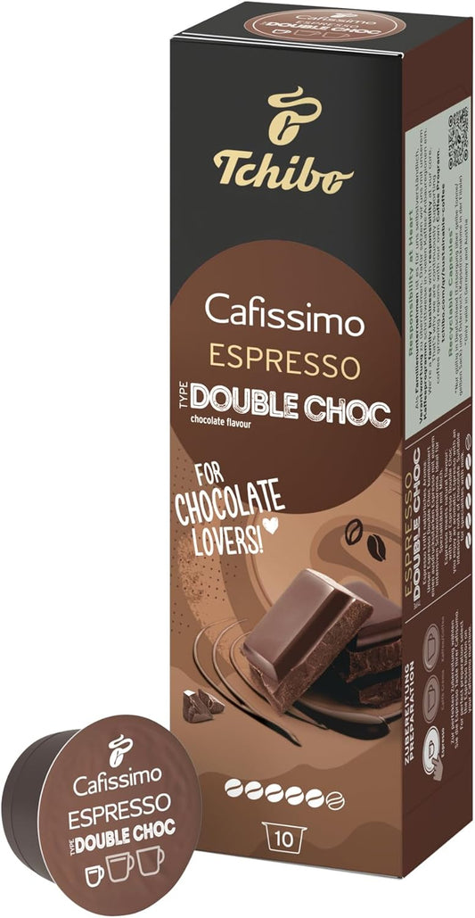 Tchibo Espresso Double Choc Coffee Capsules - Rich Chocolate Flavor, 10 Count