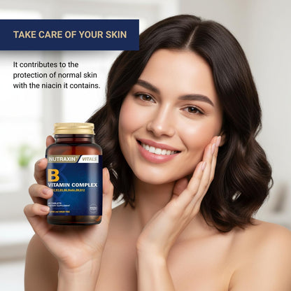 Nutraxin B Vitamin Complex 60 Tablets: Energy, Nerve, Skin Support