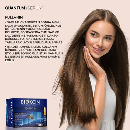 Bioxcin Quantum Bio-Activ Hair Thickening Serum Ampoules, 15x6ml 1-Month Supply